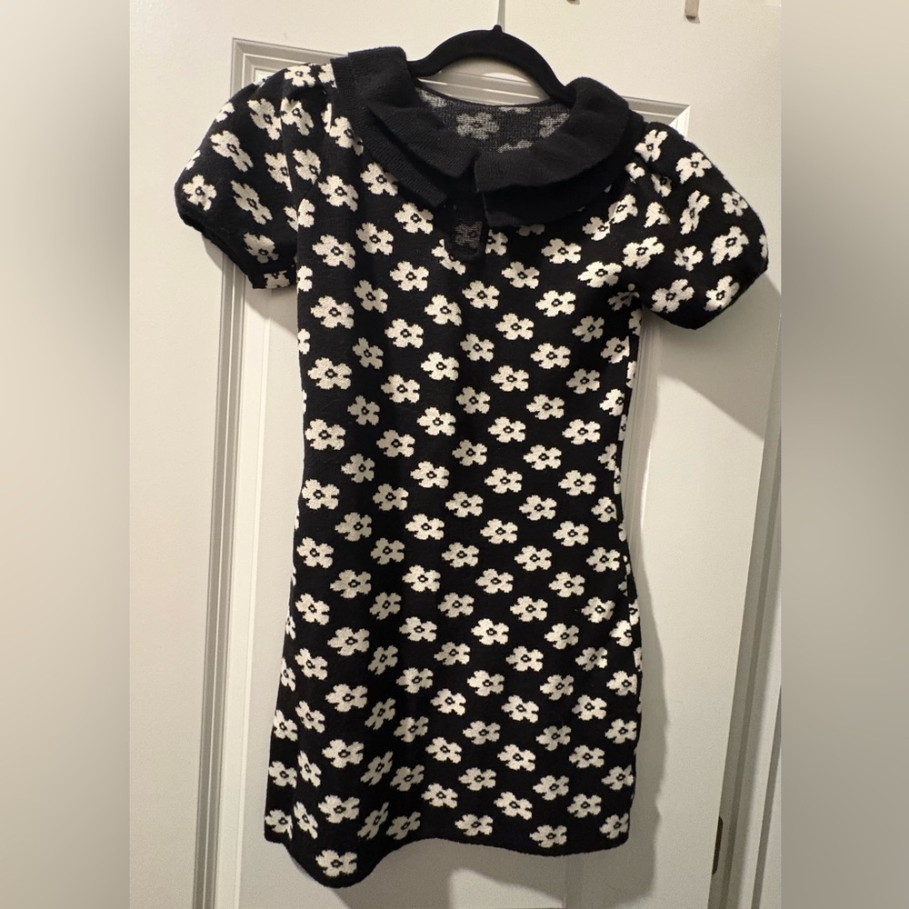 Charming Black and White Mini Dress